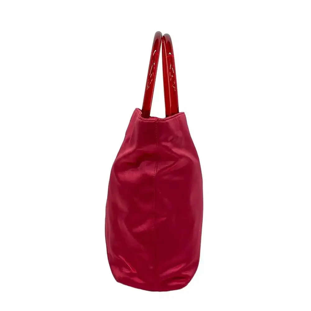 Prada Tote Bag Satin Plastic